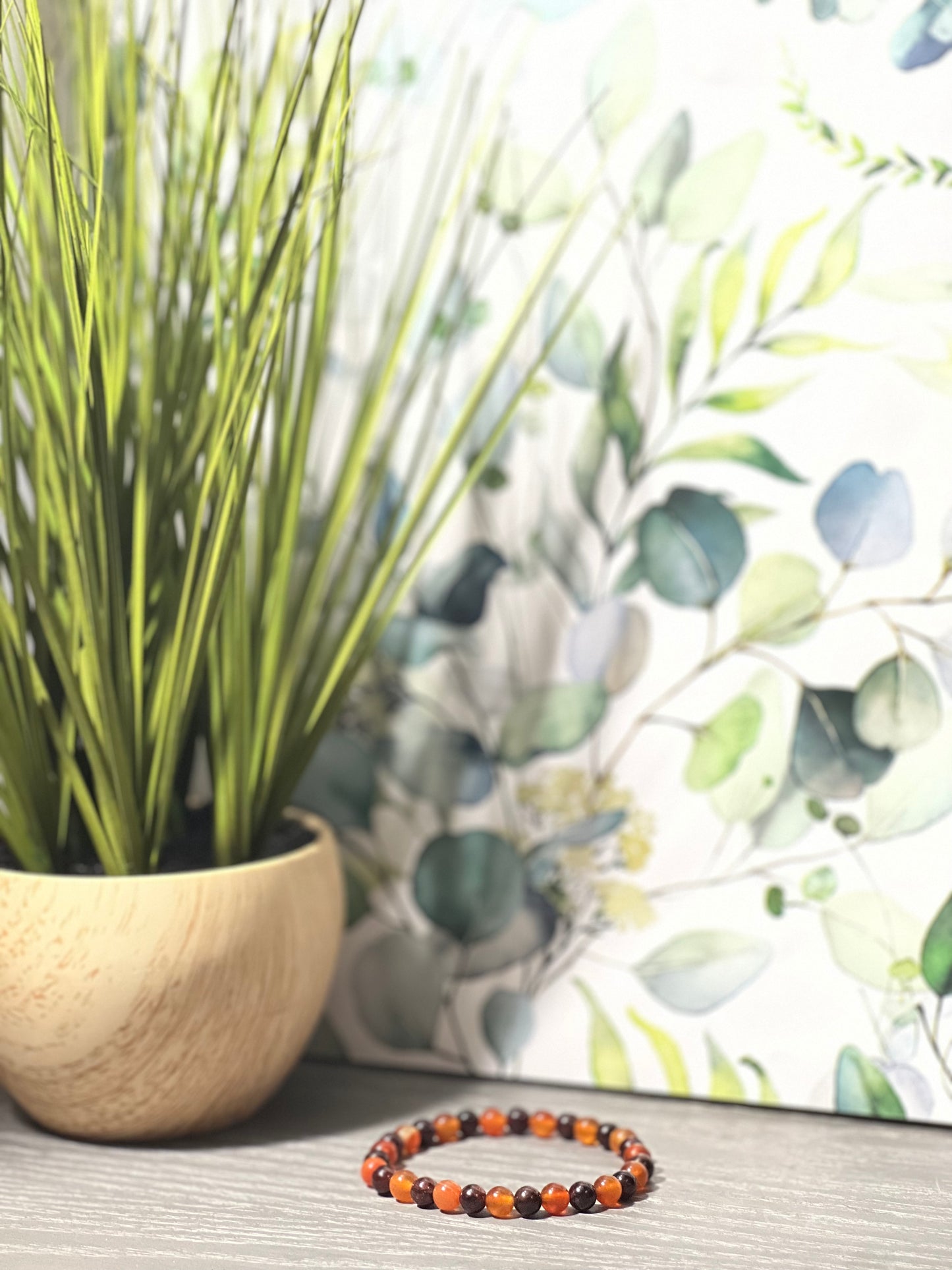 Garnet X O. Carnelian Bracelet